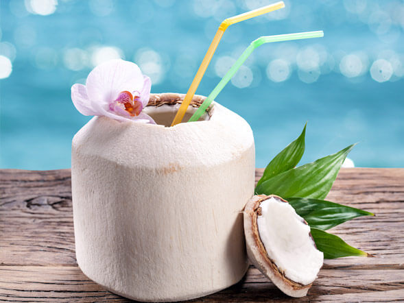young coconut drink