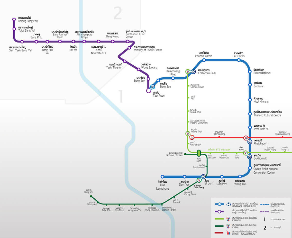 Bangkok Mrt Subway Map Big 