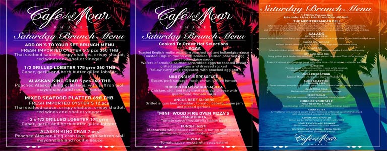 Saturday Brunch at Café Del Mar Phuket